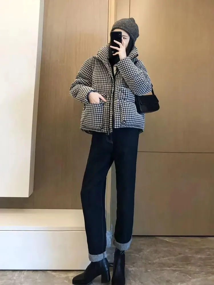 Down Cotton-Padded Coat Womens Short Jacket Famale Winter Jacket Casual Outwear