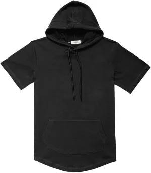 DubinikShort Sleeve Hoodie Lightweight Soft Cotton Moisture Wicking Kangaroo Pocket Short Sleeve Hoodie For Men