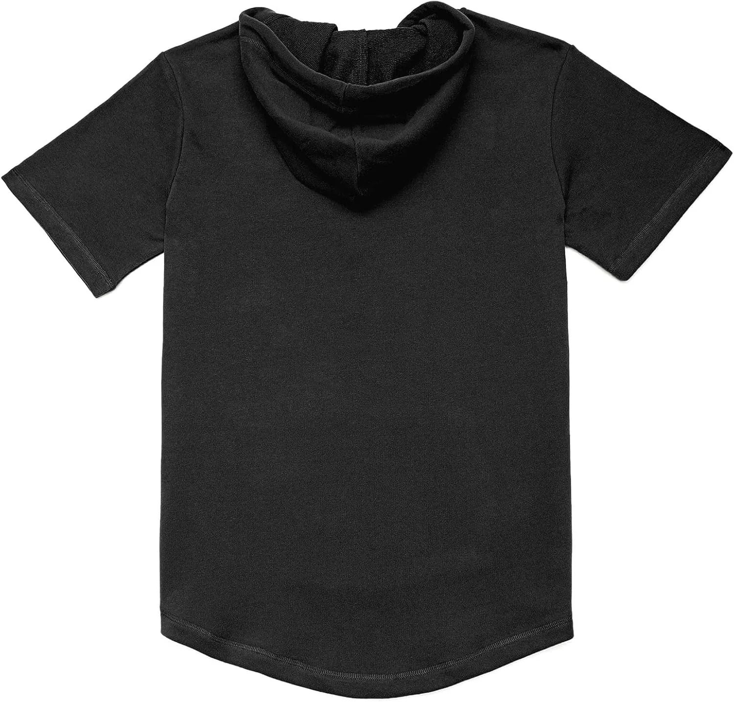 DubinikShort Sleeve Hoodie Lightweight Soft Cotton Moisture Wicking Kangaroo Pocket Short Sleeve Hoodie For Men
