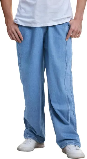 EMMIOL Men's Jeans Baggy Pants Y2K Hip Hop Jeans Casual Solid Jeans Loose Fit 90s Vintage Cargo Denim Pants