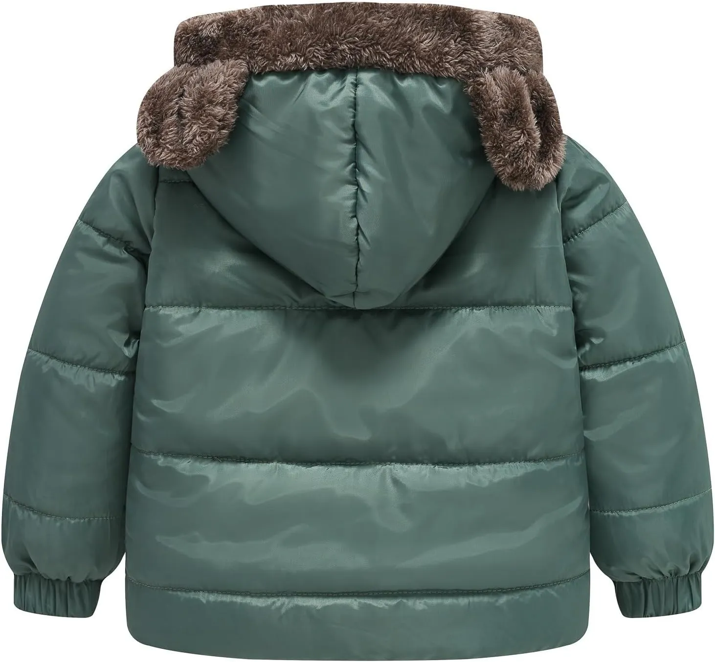 EnJoCho Boys and Girls Solid Color Ears Cute Pocket Short Cotton Padded Children's Coat Toddler