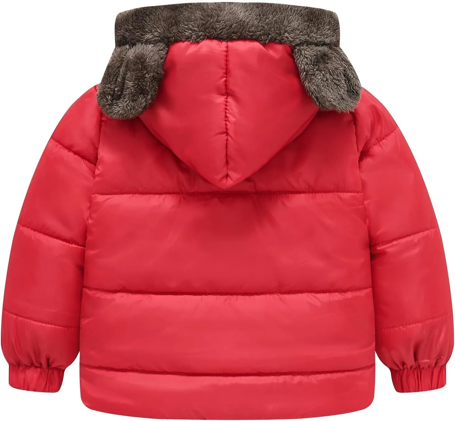 EnJoCho Boys and Girls Solid Color Ears Cute Pocket Short Cotton Padded Children's Coat Toddler