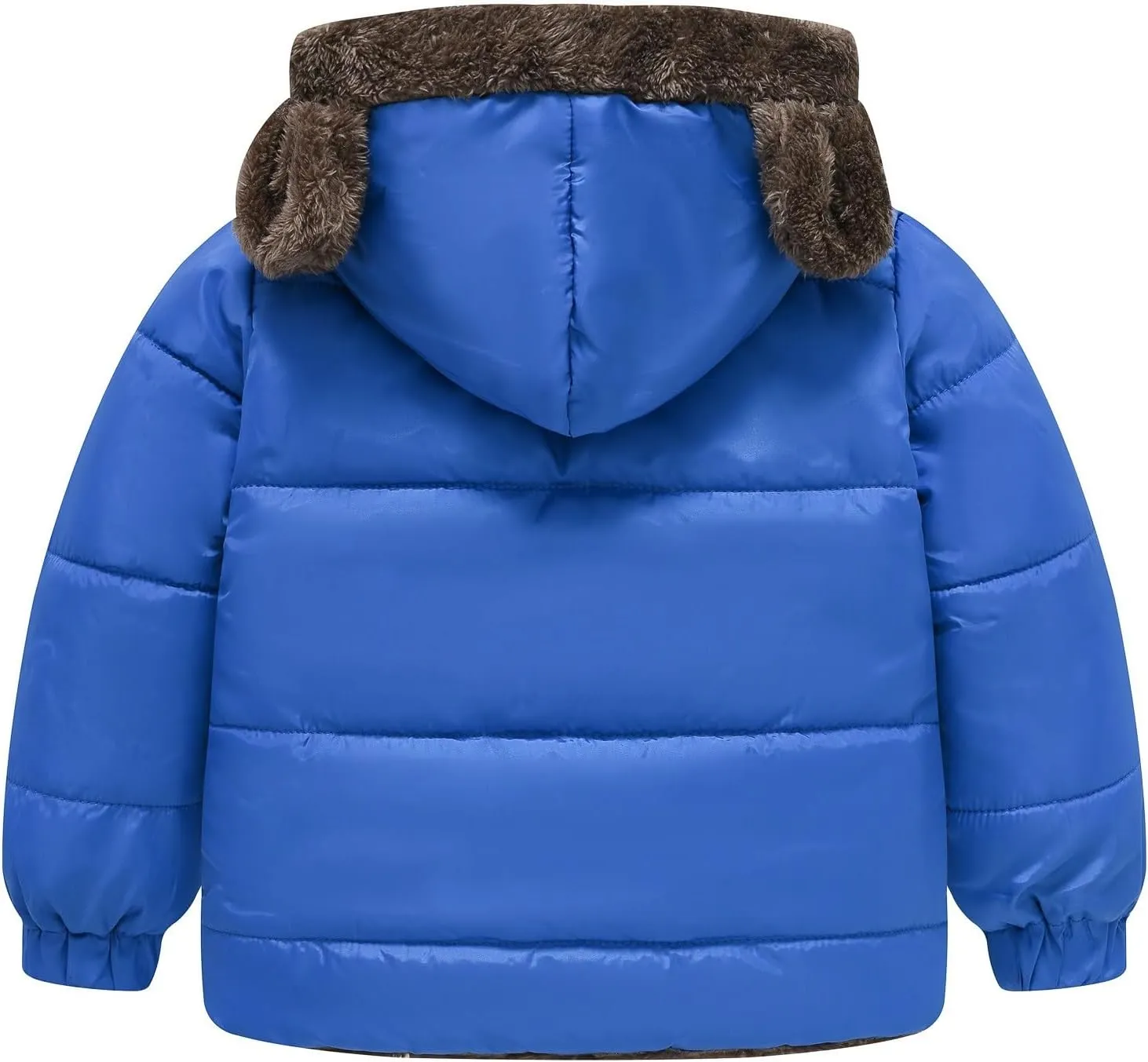 EnJoCho Boys and Girls Solid Color Ears Cute Pocket Short Cotton Padded Children's Coat Toddler