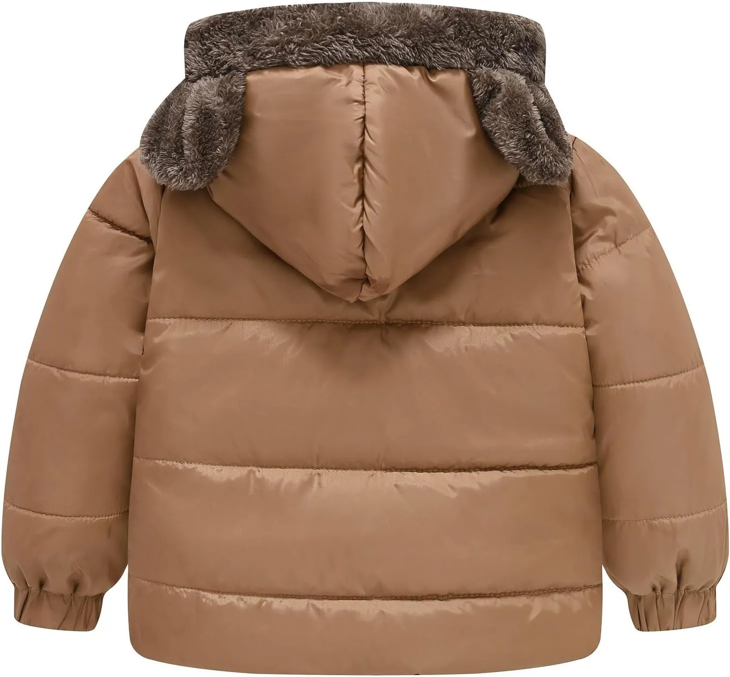 EnJoCho Boys and Girls Solid Color Ears Cute Pocket Short Cotton Padded Children's Coat Toddler