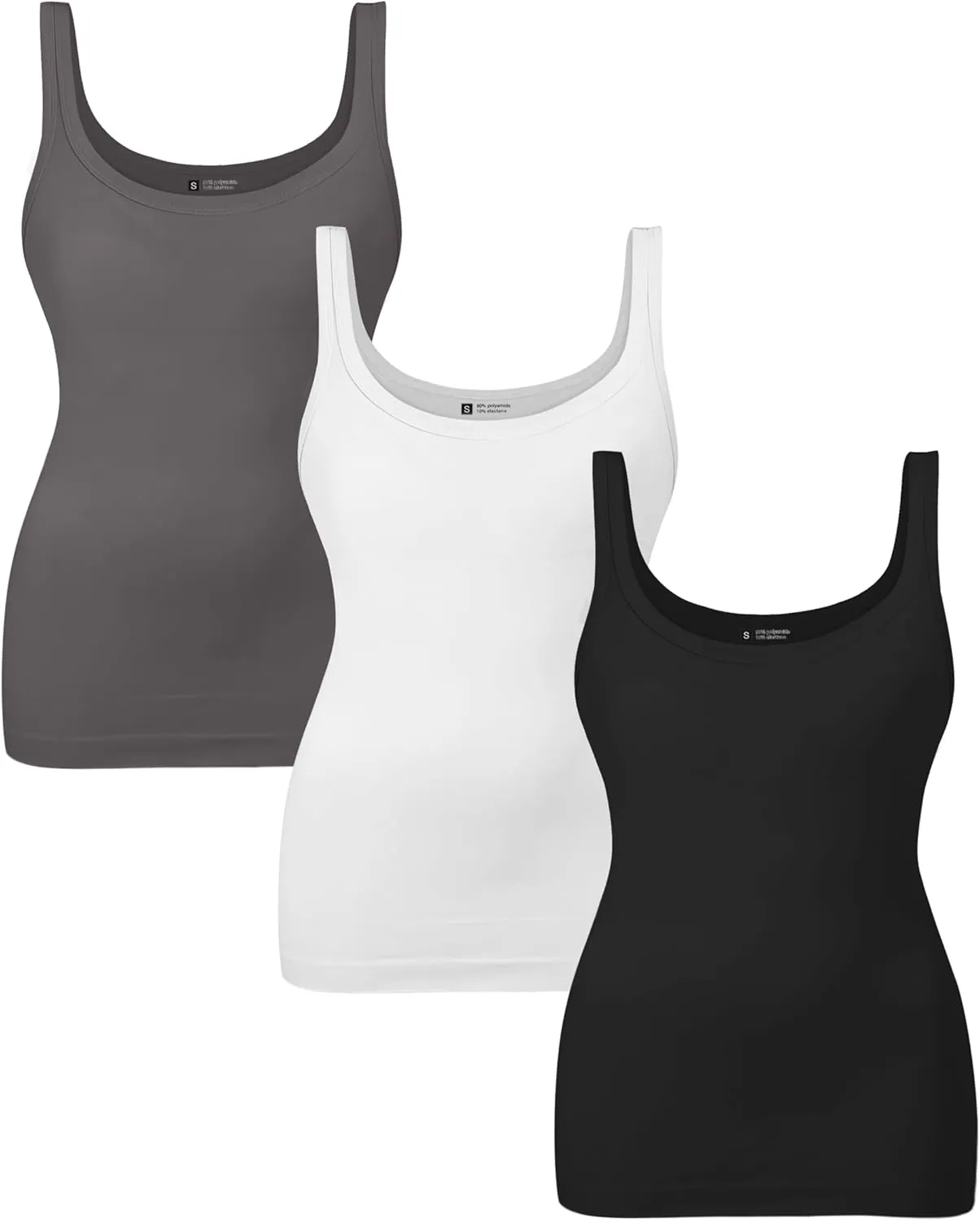 EUYZOU Womens Shapewear Tummy Control Tank Top Scoop Neck Seamless Compression Tanks for Women Body Shaper Camisole Top