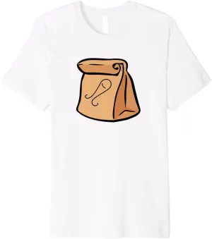 Fish Rocket Burgers Paper Bag Sack Funny Family Show Premium T-Shirt