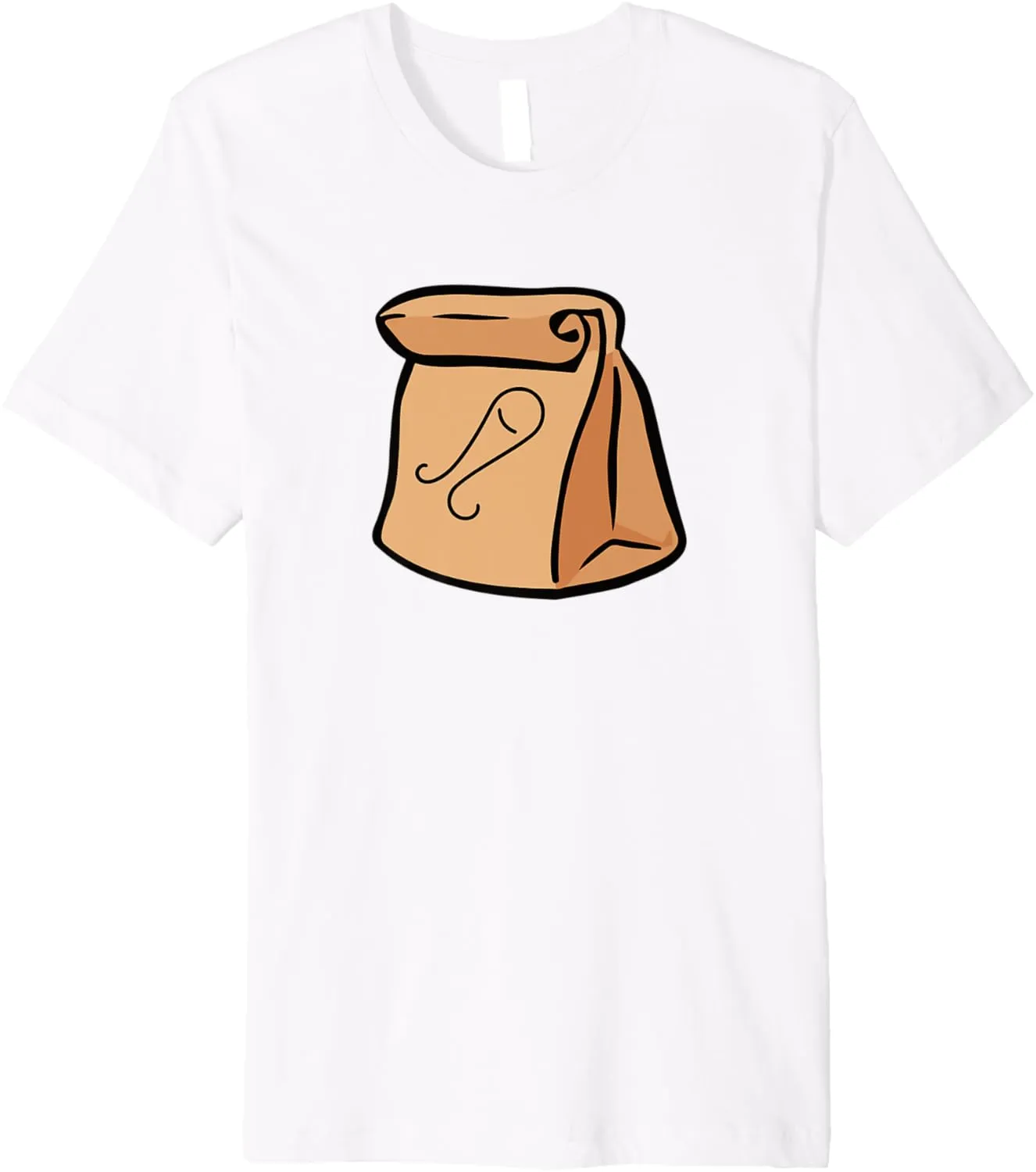 Fish Rocket Burgers Paper Bag Sack Funny Family Show Premium T-Shirt