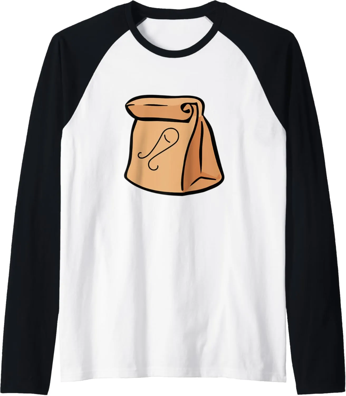 Fish Rocket Burgers Paper Bag Sack Funny Family Show Raglan Baseball Tee