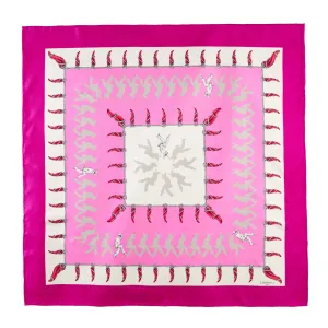 FUCHSIA SILK SCARF 90