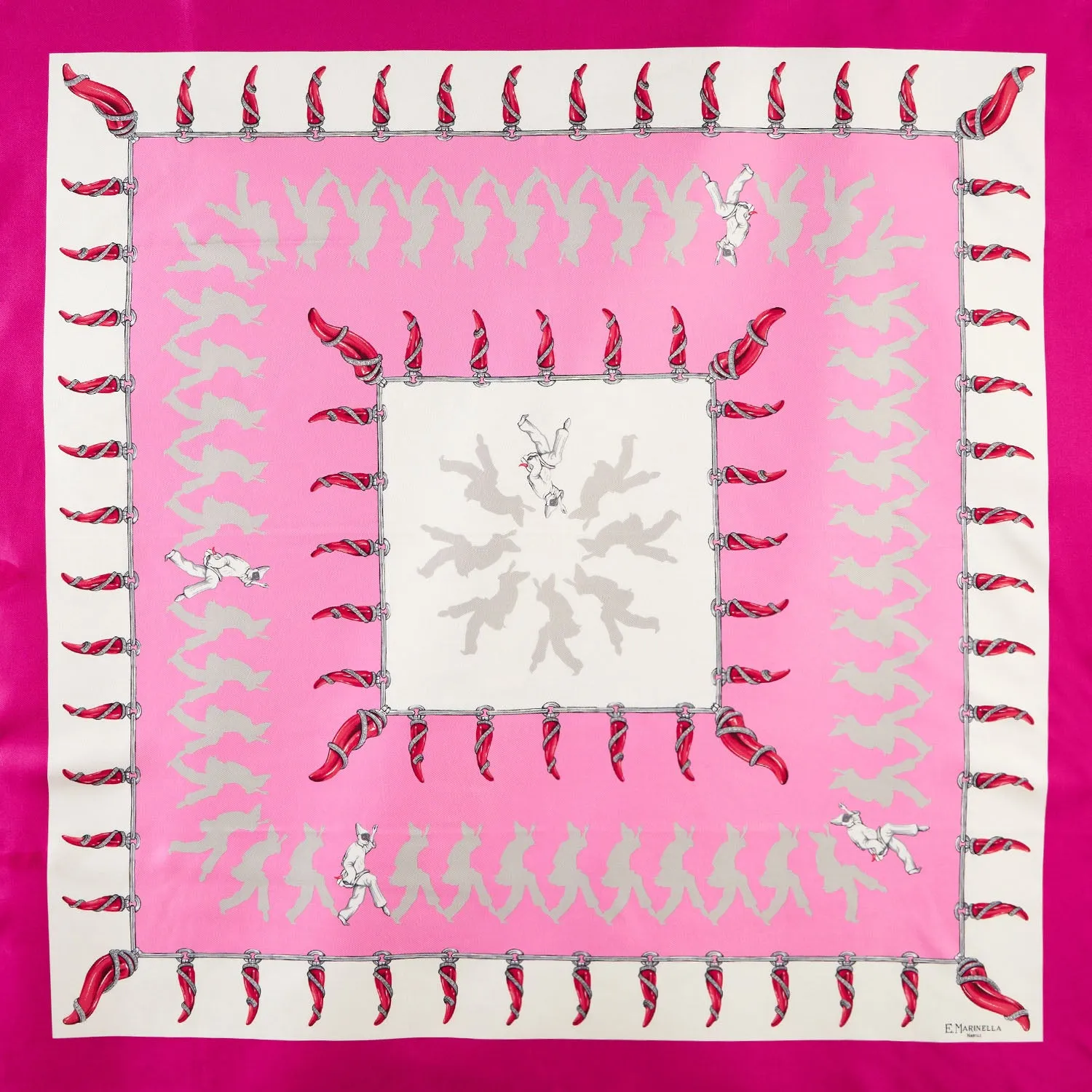 FUCHSIA SILK SCARF 90