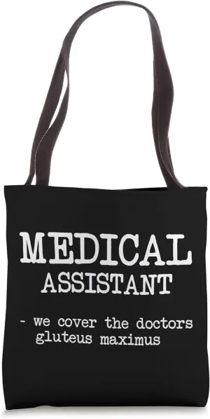 Funny Medical Assistant Gifts Men Women We Cover Doctors Tote Bag