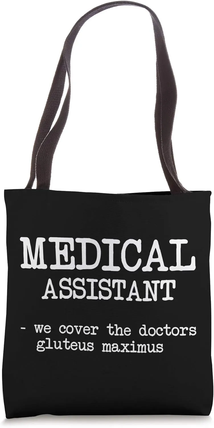 Funny Medical Assistant Gifts Men Women We Cover Doctors Tote Bag