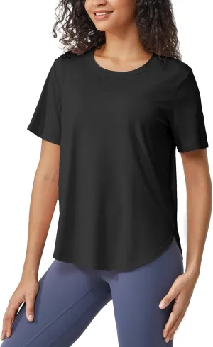 G4Free Short Sleeve Workout Tops for Women Athletic T-Shirts Lightweight Yoga Running Tee Top