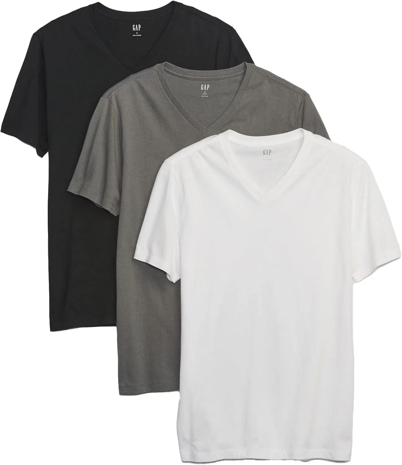 GAP Men's 3-Pack Short Sleeve V-Neck Tee T-Shirt