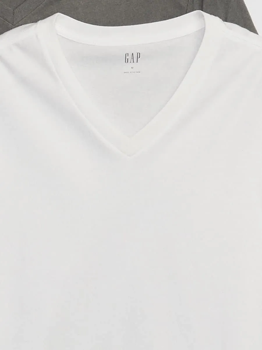 GAP Men's 3-Pack Short Sleeve V-Neck Tee T-Shirt