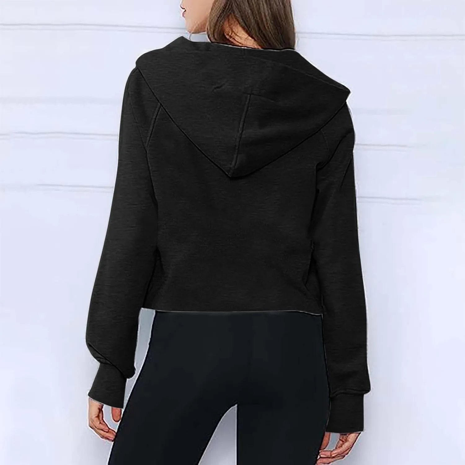 Half Zip Up Hoodie For Women Trendy 2023 Fall y2k Outfits Oversized Long Sleeve Hooded Sweatshirt Pullover