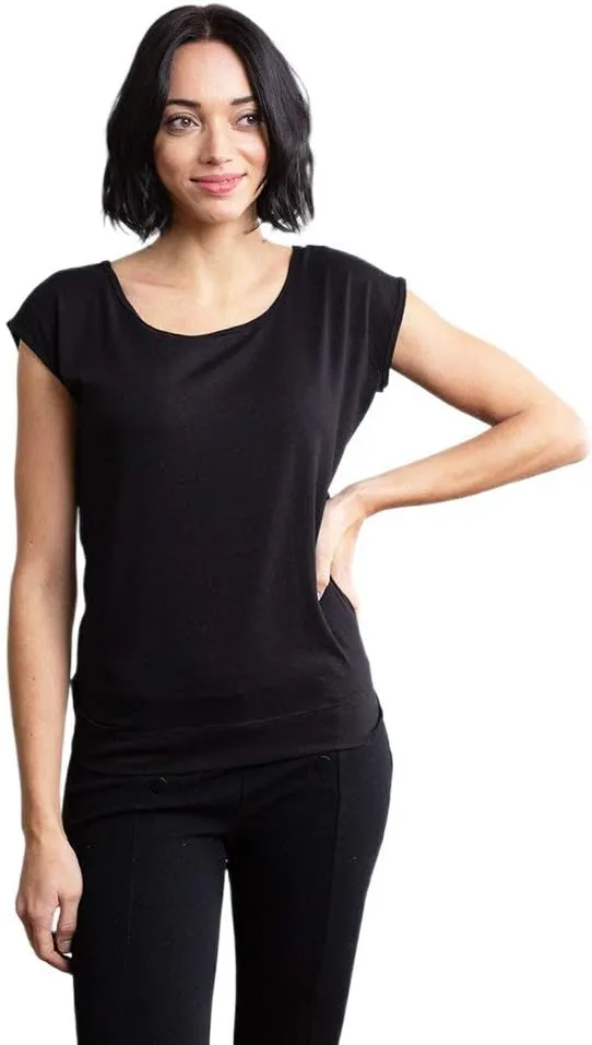 HALFTEE Full Length Cap Sleeve Layering Tee | Layering Top for Women & Teens | XS-3X