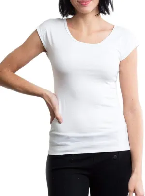 HALFTEE Full Length Cap Sleeve Layering Tee | Layering Top for Women & Teens | XS-3X