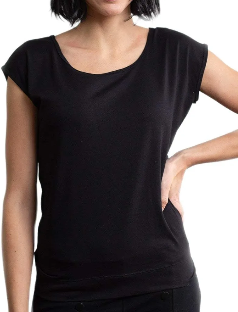 HALFTEE Full Length Cap Sleeve Layering Tee | Layering Top for Women & Teens | XS-3X