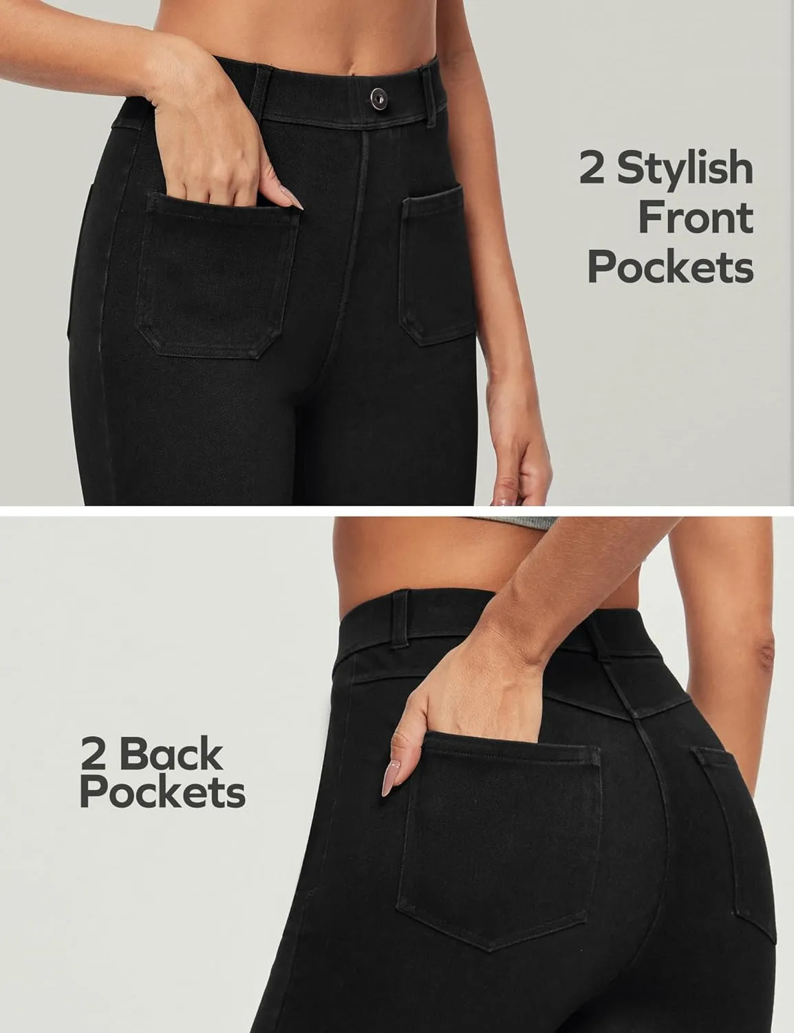 Heathyoga Bell Bottom Jeans for Women Stretchy Flare Jeans for Women Trendy High Waist Bootcut Jeans Jeggings Tummy Control
