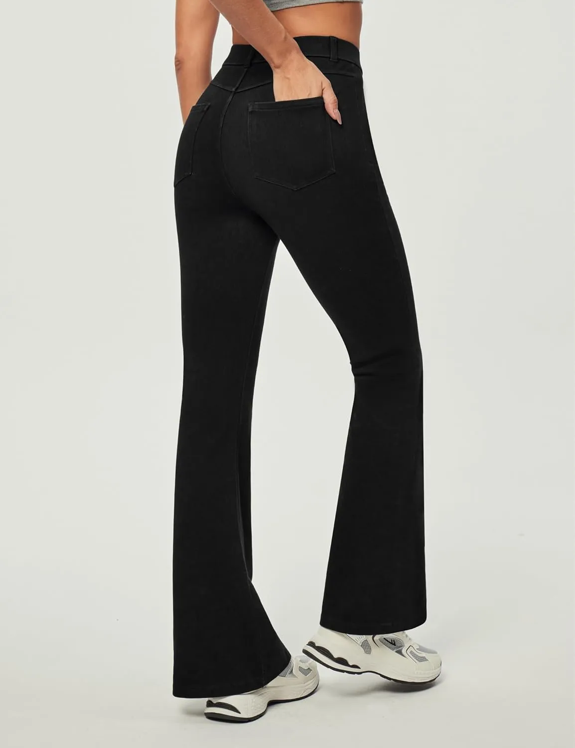 Heathyoga Bell Bottom Jeans for Women Stretchy Flare Jeans for Women Trendy High Waist Bootcut Jeans Jeggings Tummy Control