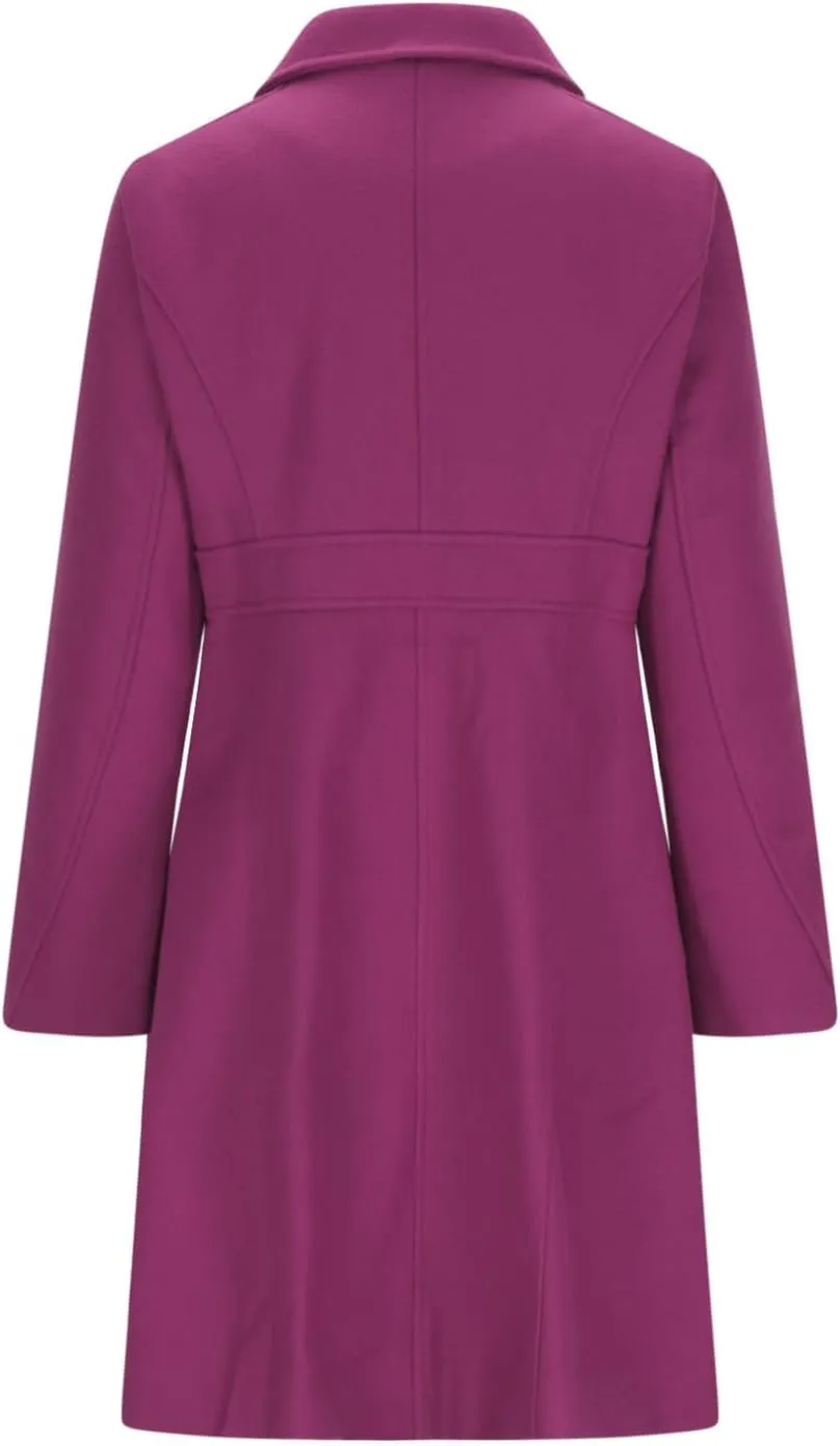 HGps8w Women's Winter Woolen Trench Coat Single Breasted Business Casual Midi Long Lapel Jacket with Pockets