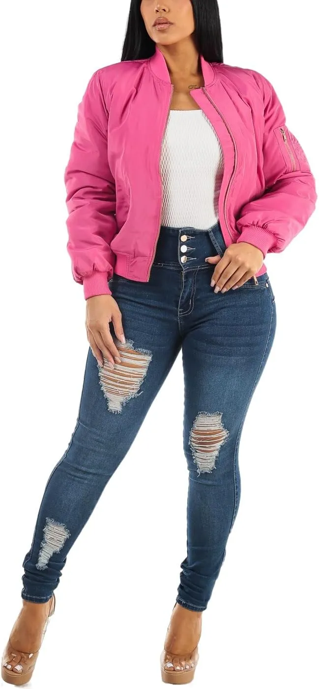 High Waisted Butt Lifting Skinny Jeans - Distressed Levanta Cola Stretchy Jeans