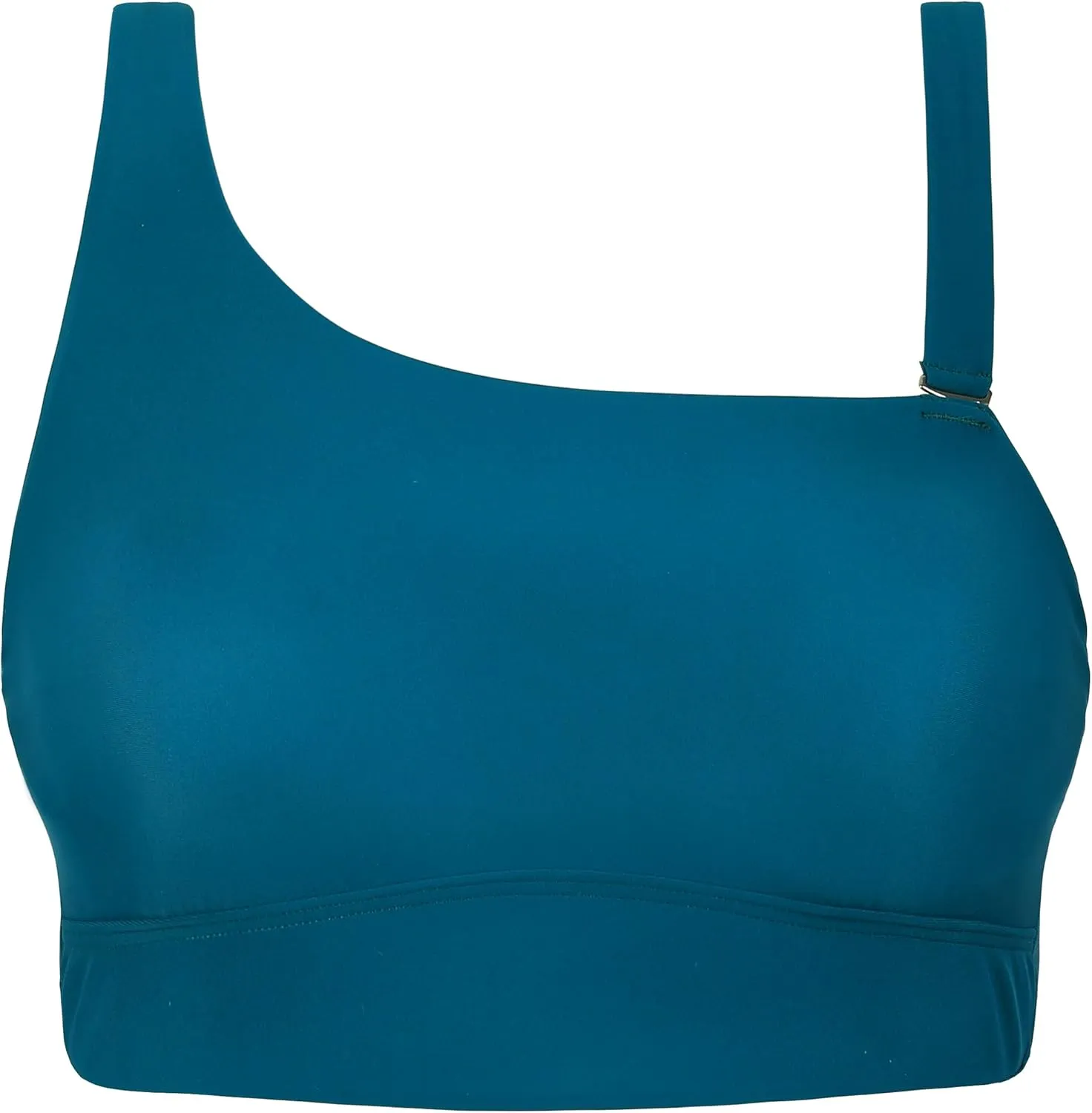 Hilor Women's Underwire Bikini Top One Shoulder Swimsuits Push Up Bathing Suit Top Cropped Tankini Tops Only