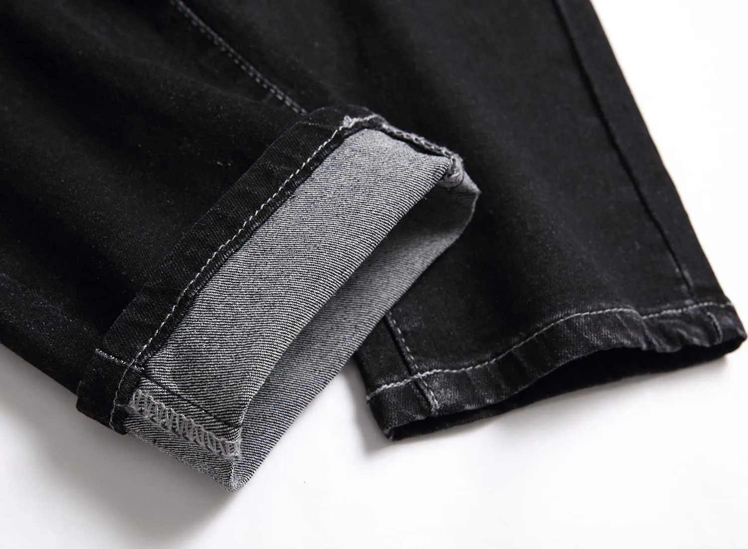 Homllyer Ripped Jeans for Men,Mens Slim Straight Fit Denim Jeans