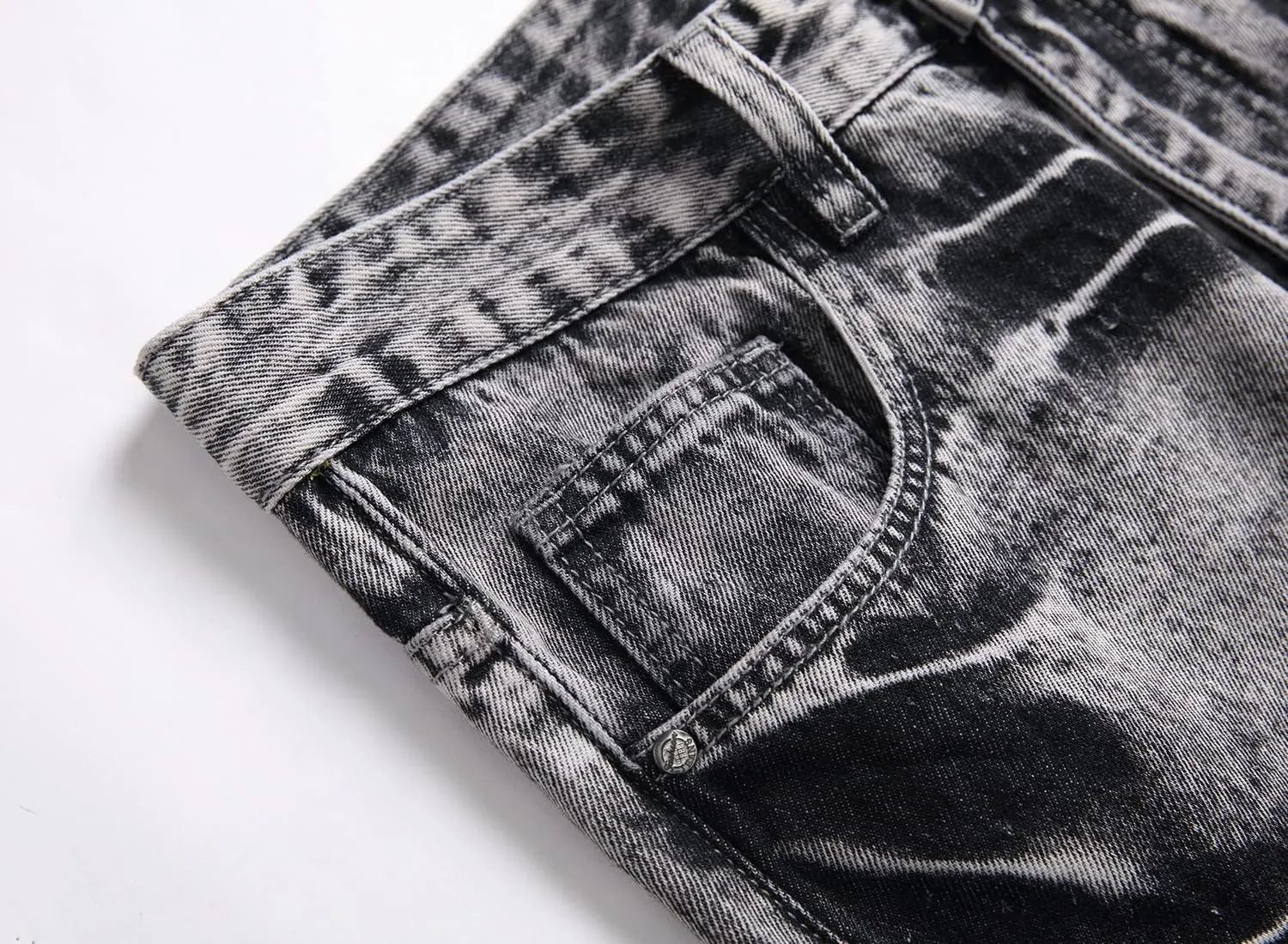 Homllyer Ripped Jeans for Men,Mens Slim Straight Fit Denim Jeans