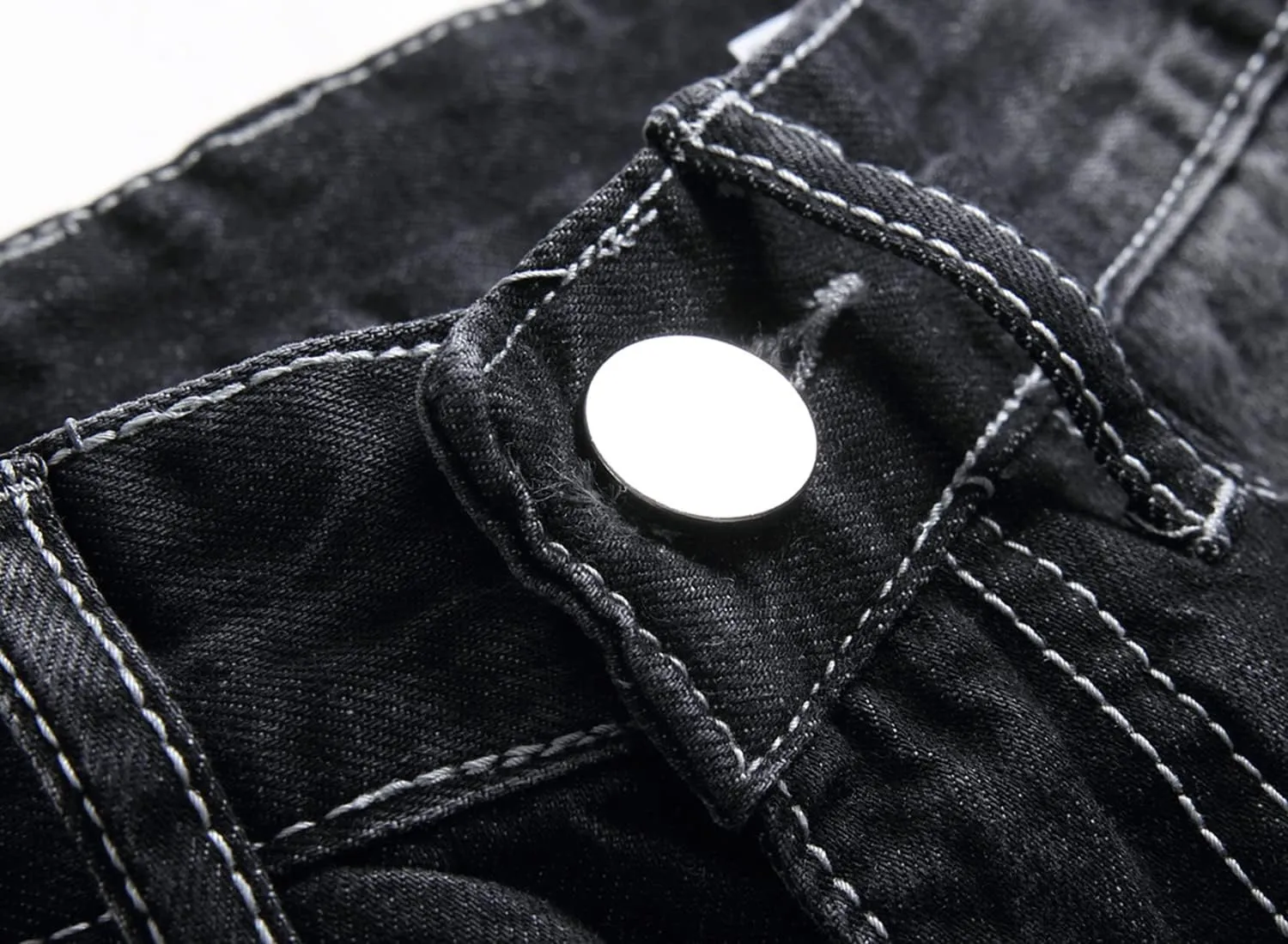 Homllyer Ripped Jeans for Men,Mens Slim Straight Fit Denim Jeans