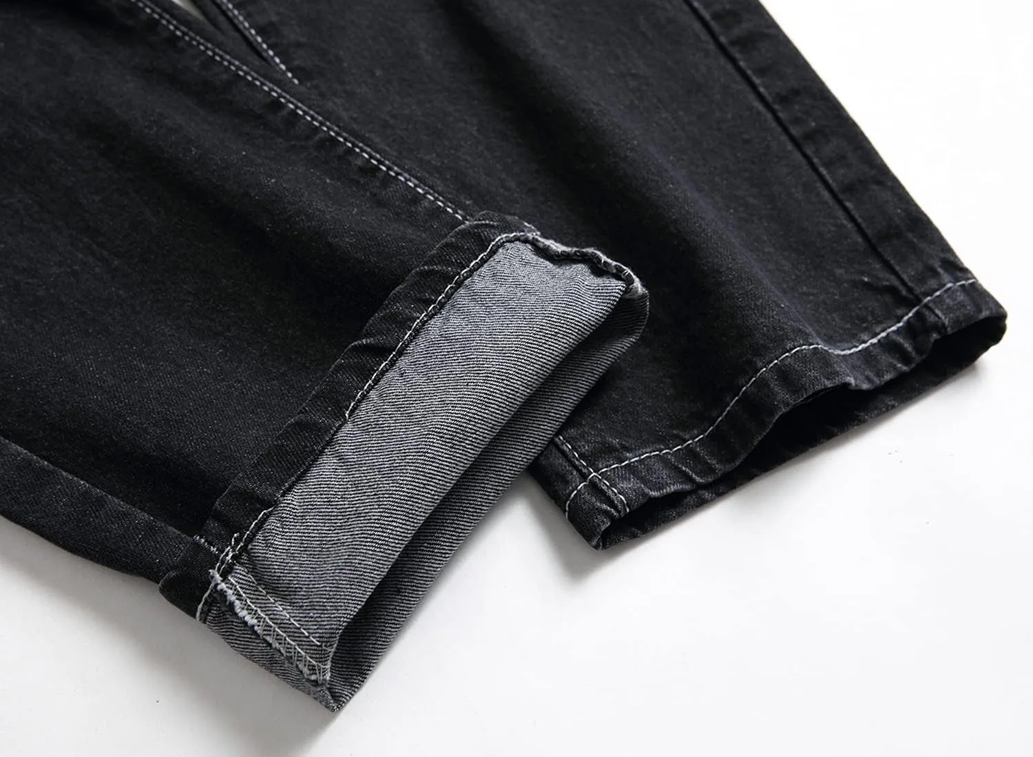 Homllyer Ripped Jeans for Men,Mens Slim Straight Fit Denim Jeans
