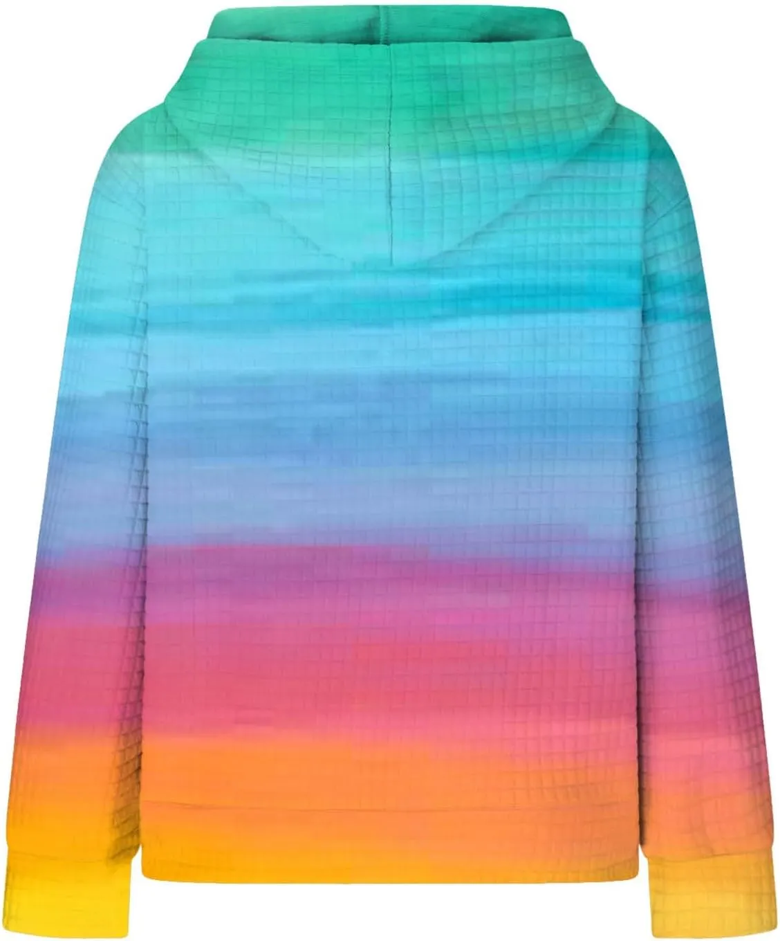 Hoodies for Women Waffle Knit Tops for Women Oversized Waffle Knit Shirt Hoodies for Women with Pocket Fall Sweatshirt 2024
