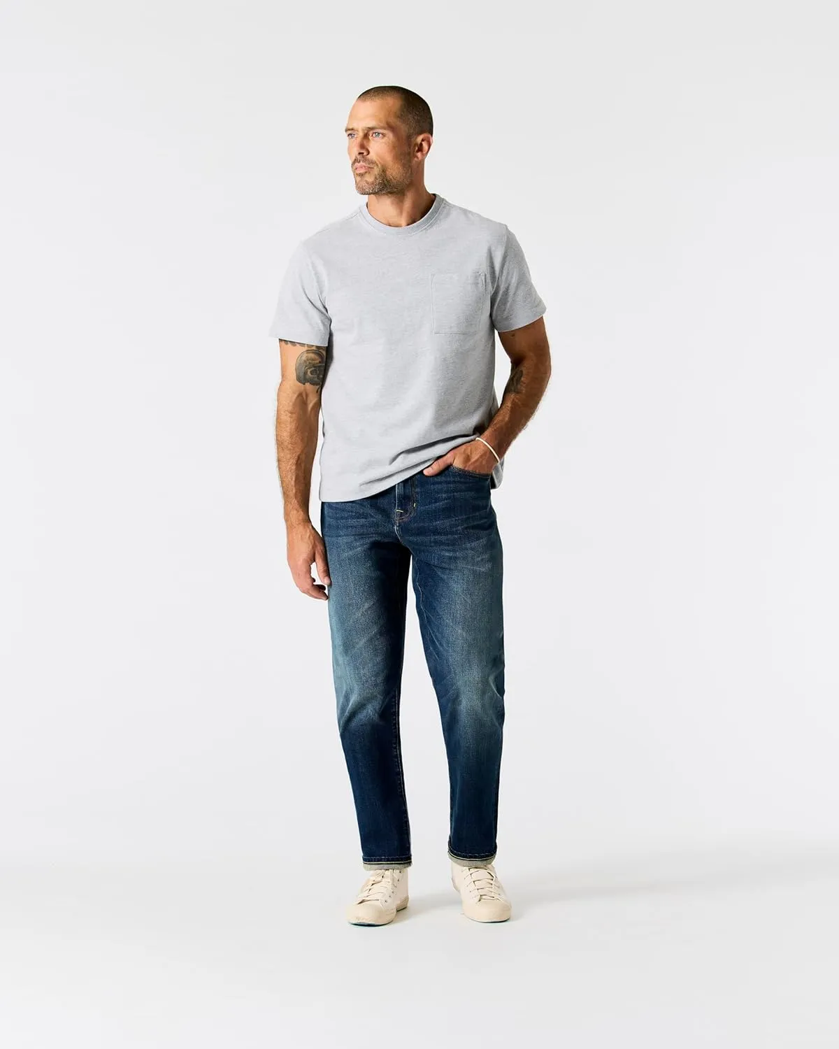 Huckberry Stretch Selvedge Denim Jeans for Men - 11.7 oz Mens Jeans with 1% Stretch, Copper Rivets- Year-Round Men Jeans