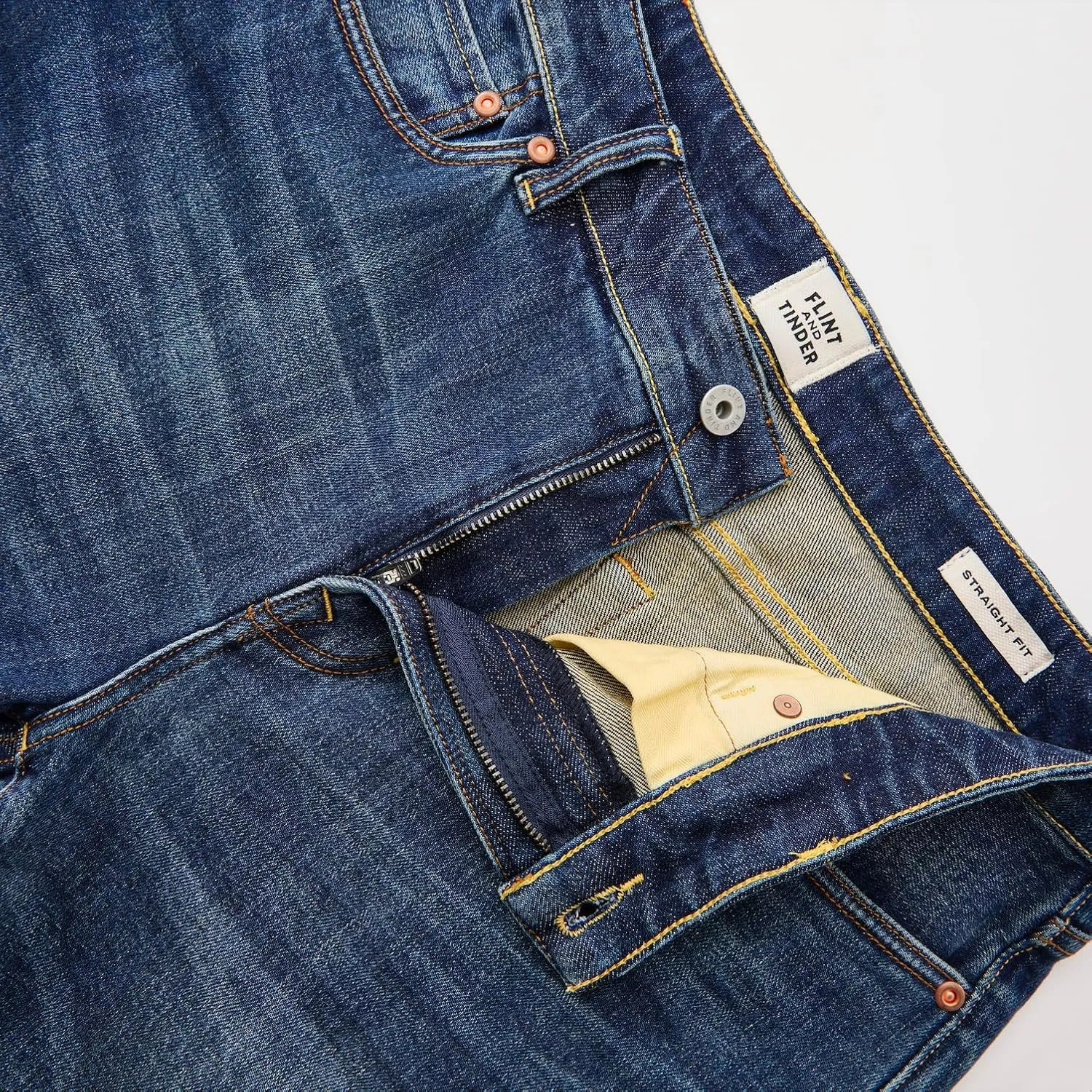 Huckberry Stretch Selvedge Denim Jeans for Men - 11.7 oz Mens Jeans with 1% Stretch, Copper Rivets- Year-Round Men Jeans
