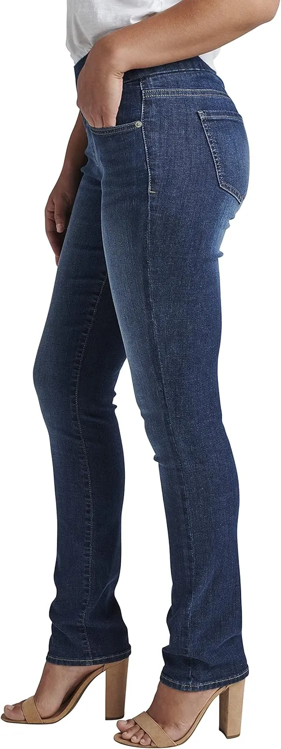 JAG Jeans Women's Peri Mid Rise Straight Leg Pull-on Jeans