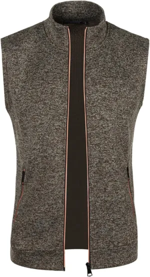 jsaierl Men's Casual Stand Collar Vest Full Zip Up Jacket Coat Vest Lightweight Slim Fit Vest Jackets with Zipper Pockets