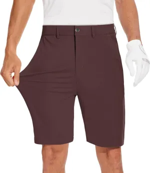 JWM Mens 7"/9" Stretch Golf Shorts - Lightweight Hybrid Casual Dress Work Flat Front Shorts with 5 Pockets Quick Dry UPF50