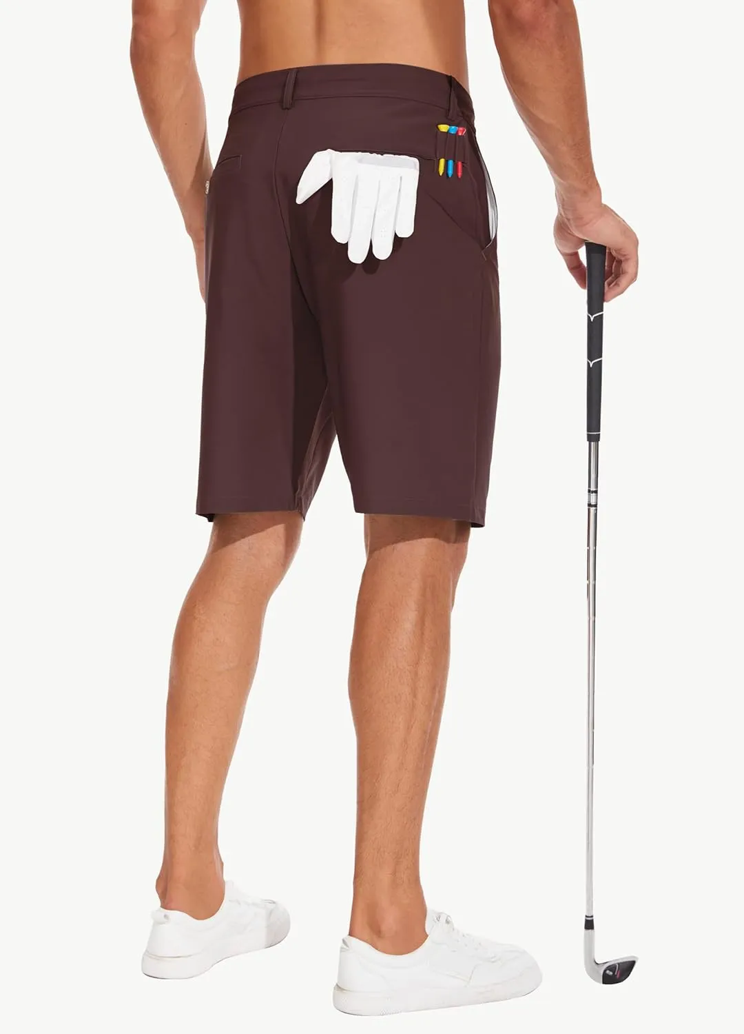 JWM Mens 7"/9" Stretch Golf Shorts - Lightweight Hybrid Casual Dress Work Flat Front Shorts with 5 Pockets Quick Dry UPF50