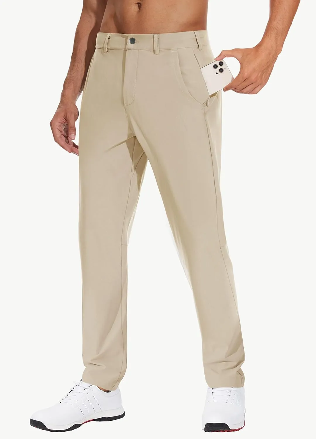 JWM Men's Golf Dress Pant Stretch - 30"/32"/34" Work Business Casual Comfy Trousers Slacks Quick Dry Lightweight 5 Pockets