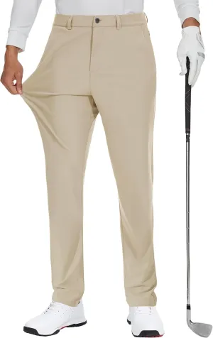 JWM Men's Golf Dress Pant Stretch - 30"/32"/34" Work Business Casual Comfy Trousers Slacks Quick Dry Lightweight 5 Pockets