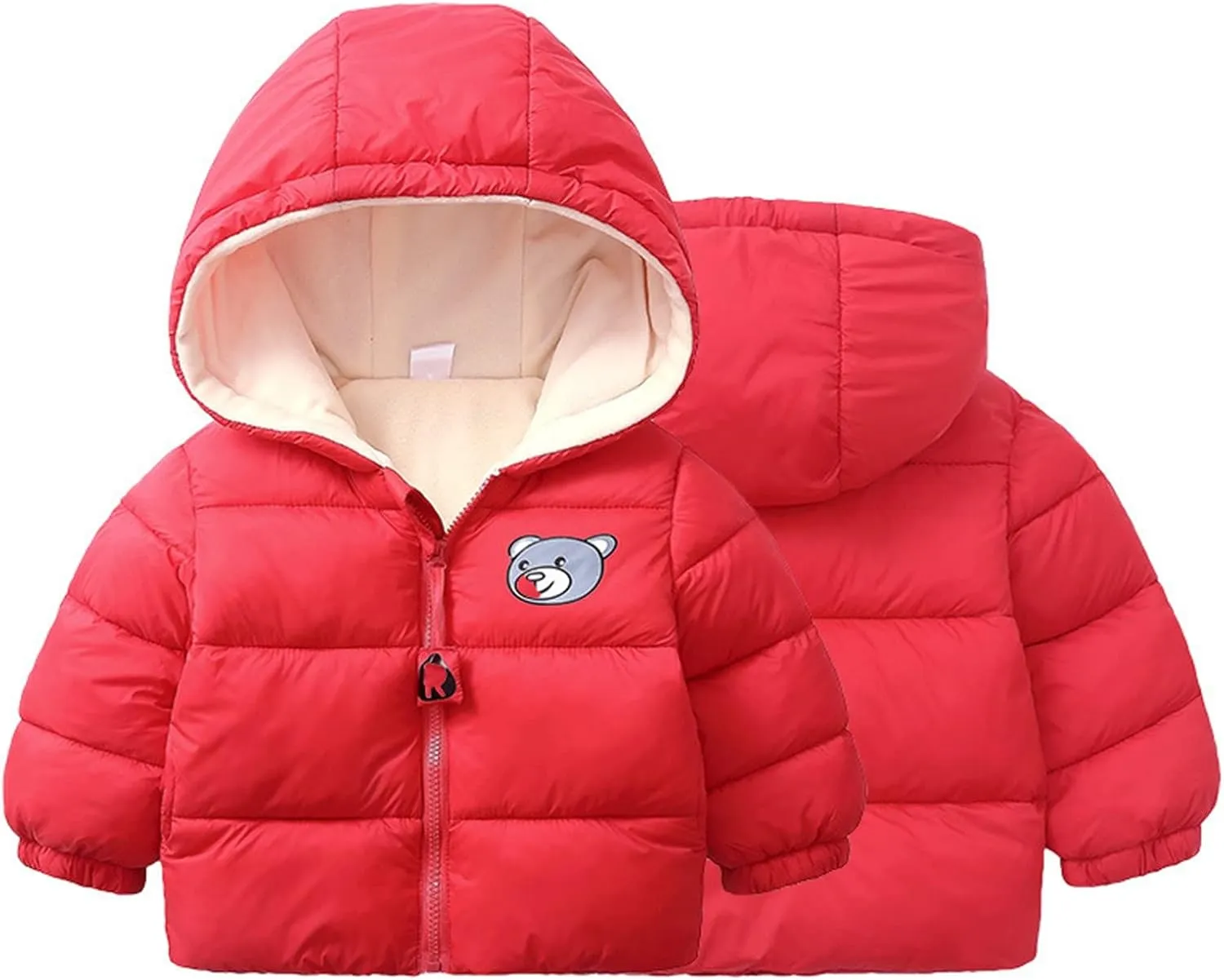 Kids Toddler Baby Girls Boys Winter Warm Thick Cotton Long Sleeve Bear Hooded Padded Teens Winter Coats for Girls