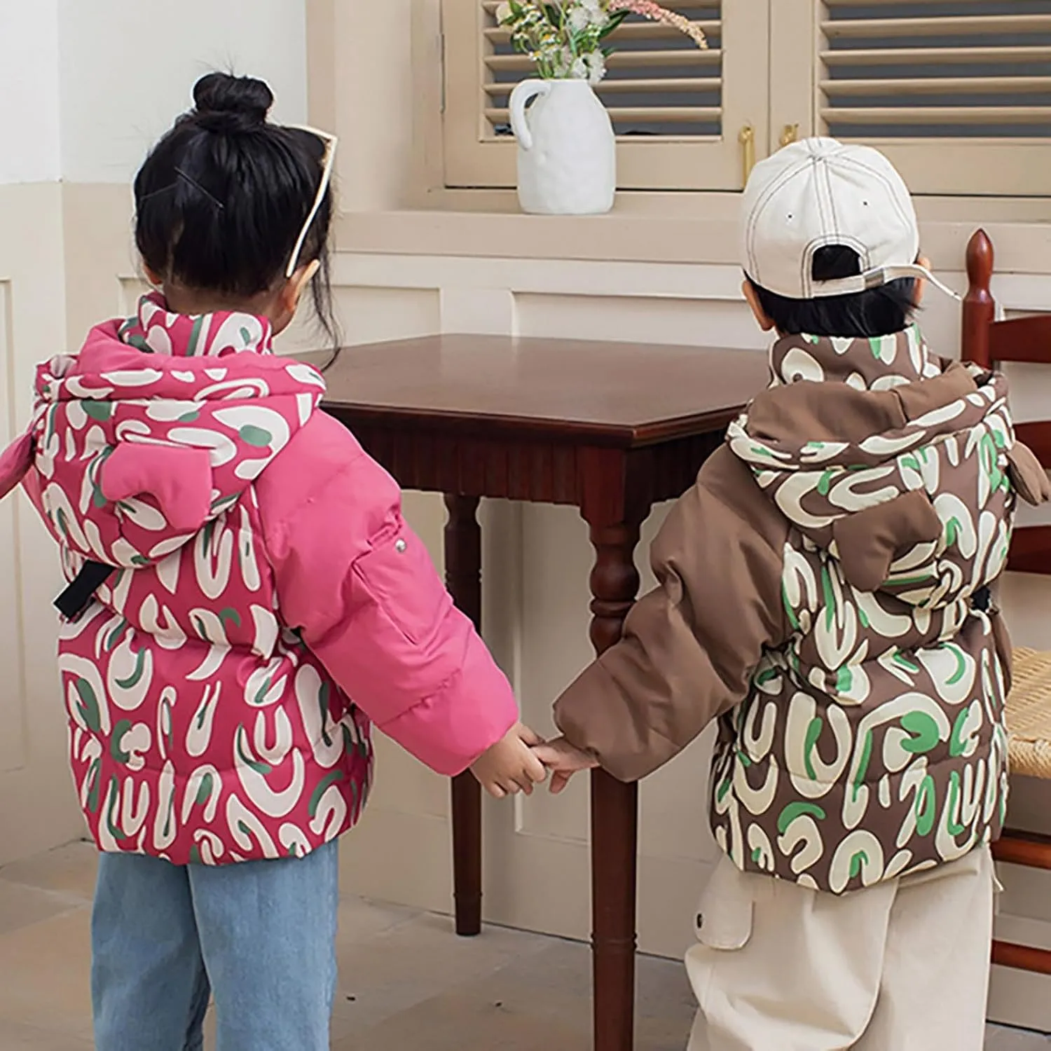 Kids Toddler Baby Girls Boys Winter Warm Thick Solid Cotton Long Sleeve Padded Jacket Coat Clothes Boys down Jacket