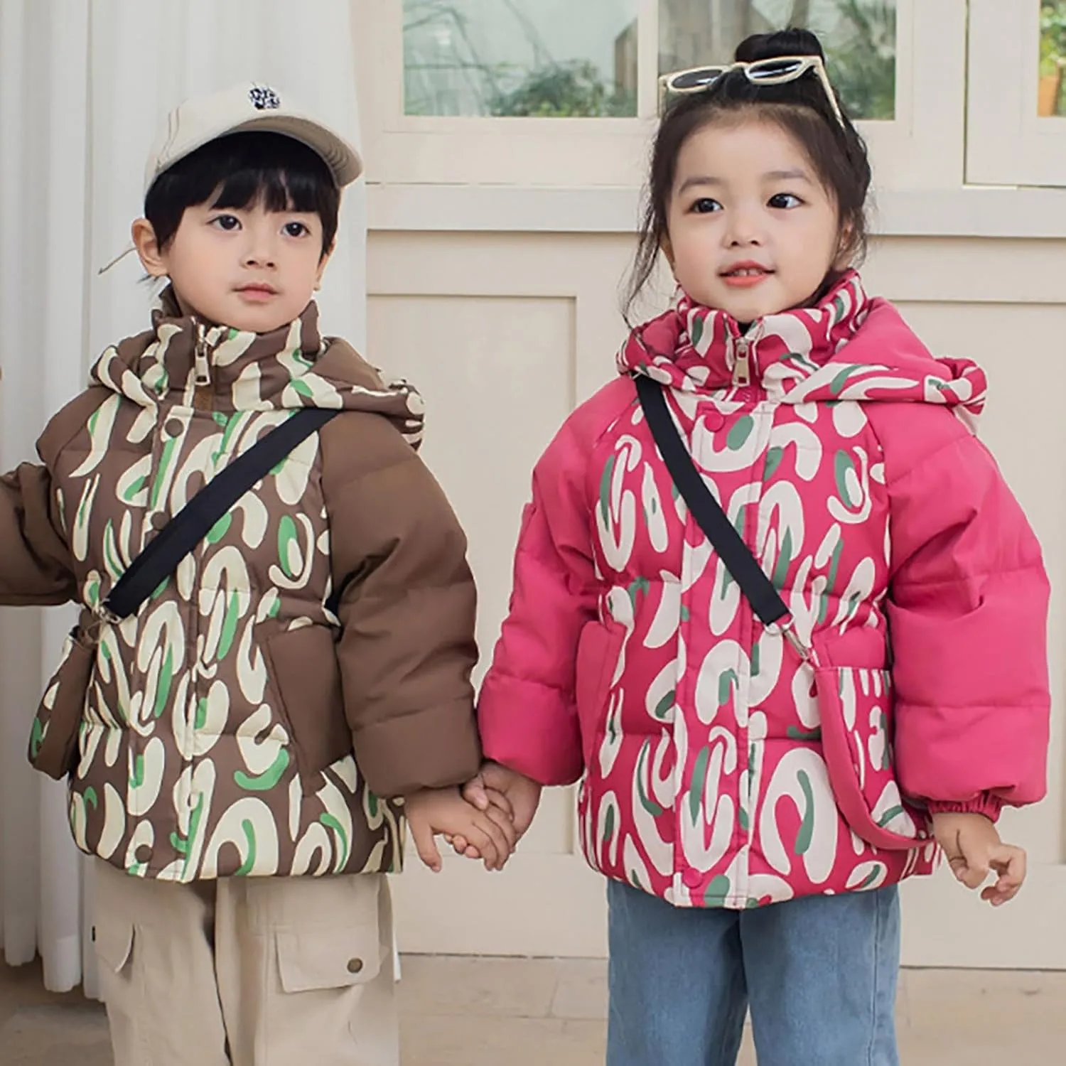 Kids Toddler Baby Girls Boys Winter Warm Thick Solid Cotton Long Sleeve Padded Jacket Coat Clothes Boys down Jacket