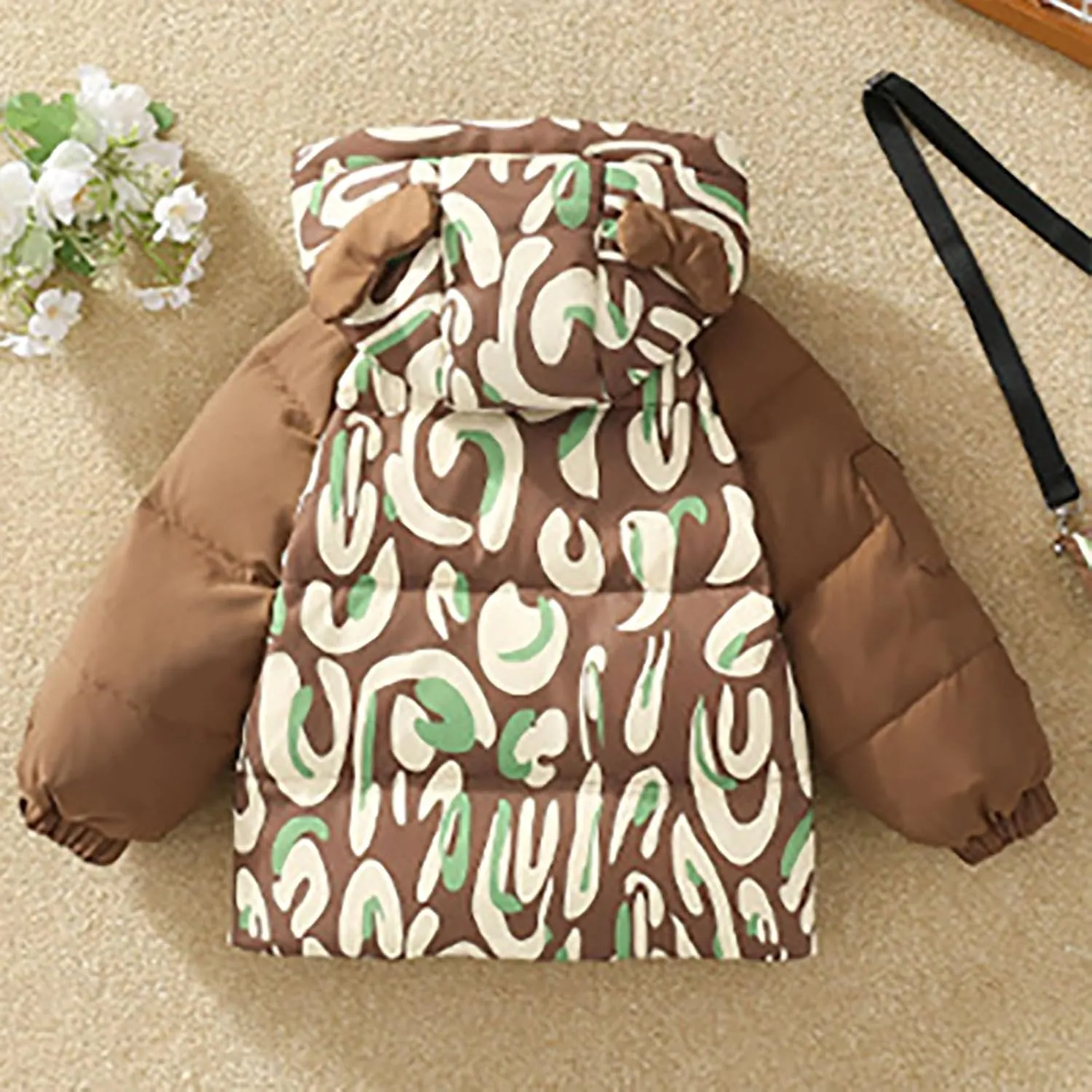 Kids Toddler Baby Girls Boys Winter Warm Thick Solid Cotton Long Sleeve Padded Jacket Coat Clothes Boys down Jacket