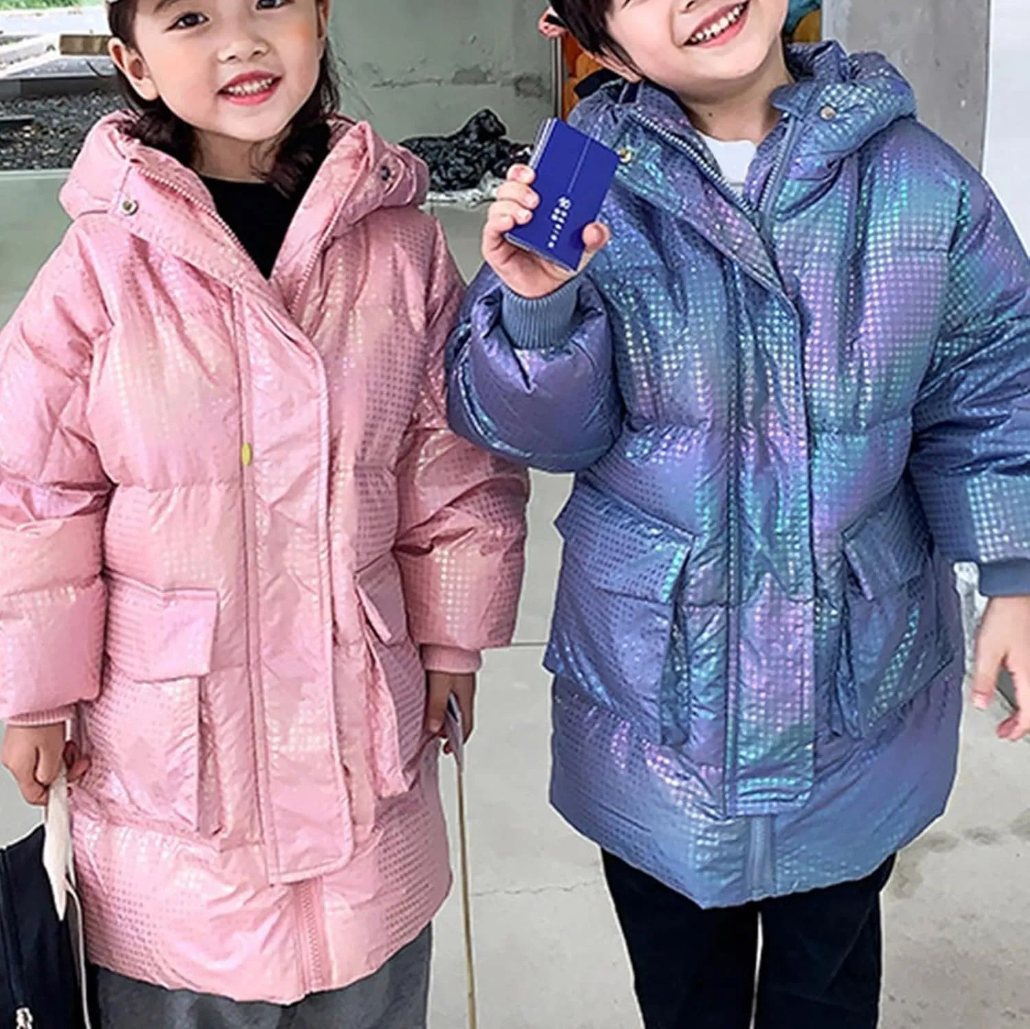 Kids Toddler Baby Girls Boys Winter Warm Thick Solid Cotton Long Sleeve Padded Jacket Coat Clothes Boys Fall Jacket