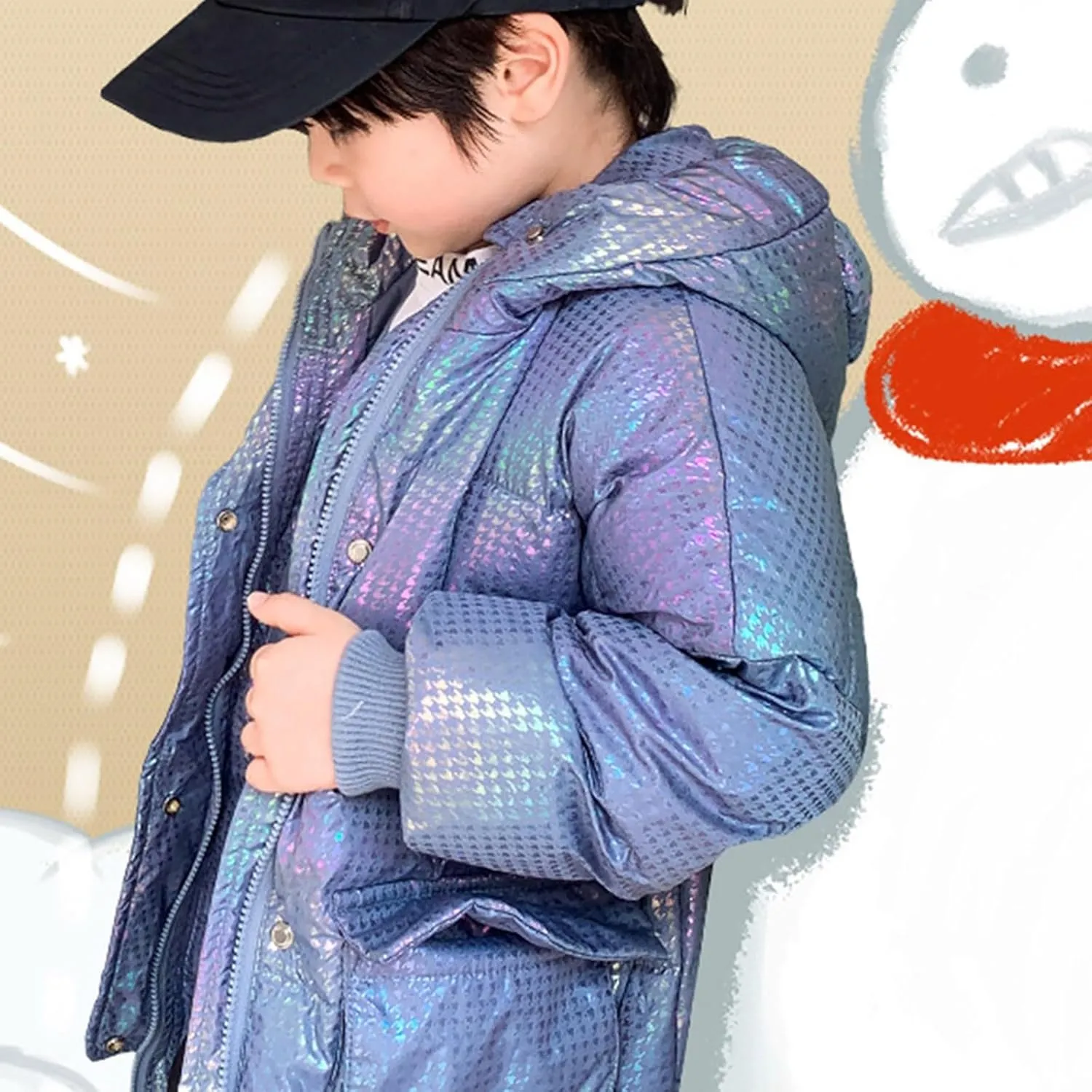 Kids Toddler Baby Girls Boys Winter Warm Thick Solid Cotton Long Sleeve Padded Jacket Coat Clothes Boys Fall Jacket