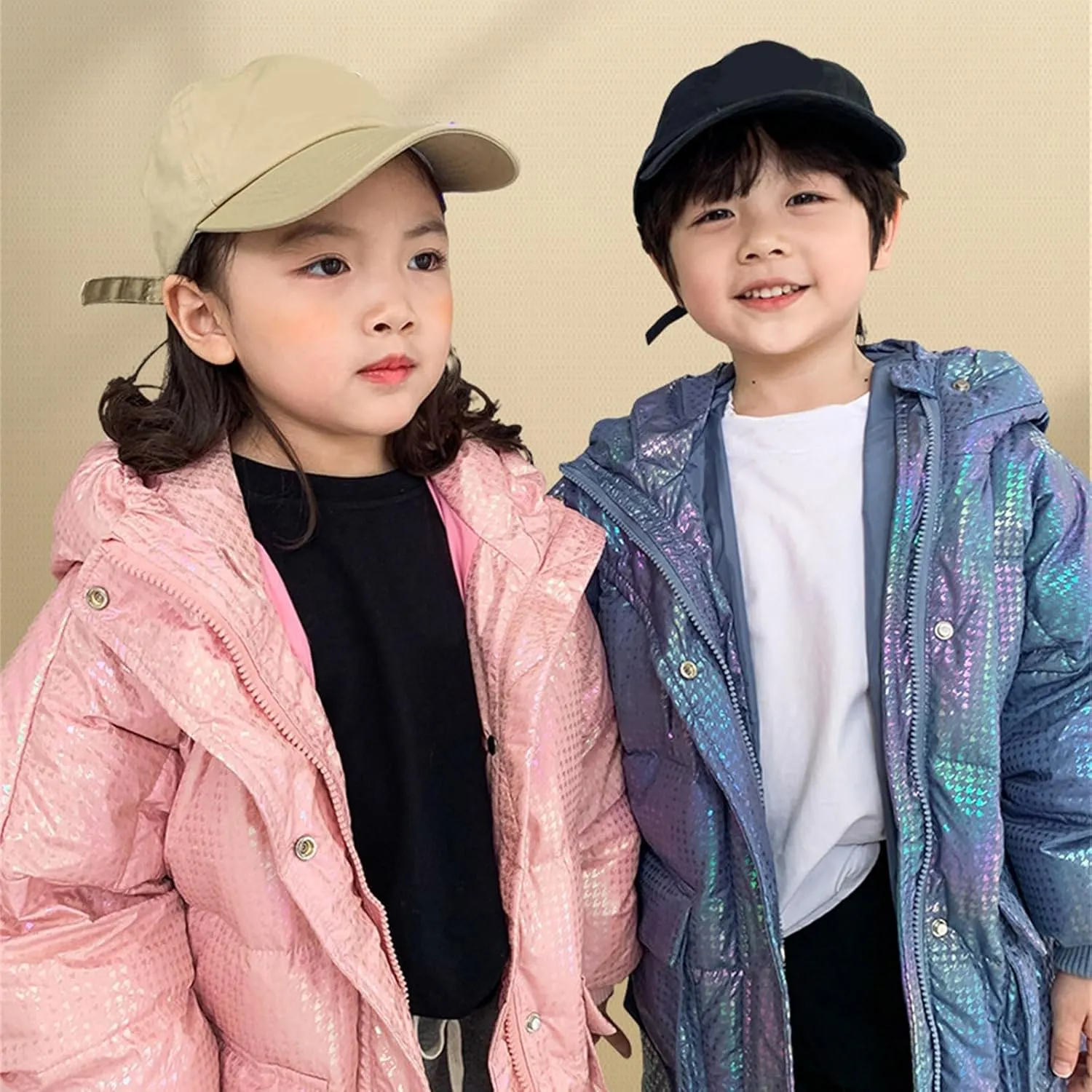 Kids Toddler Baby Girls Boys Winter Warm Thick Solid Cotton Long Sleeve Padded Jacket Coat Clothes Boys Fall Jacket
