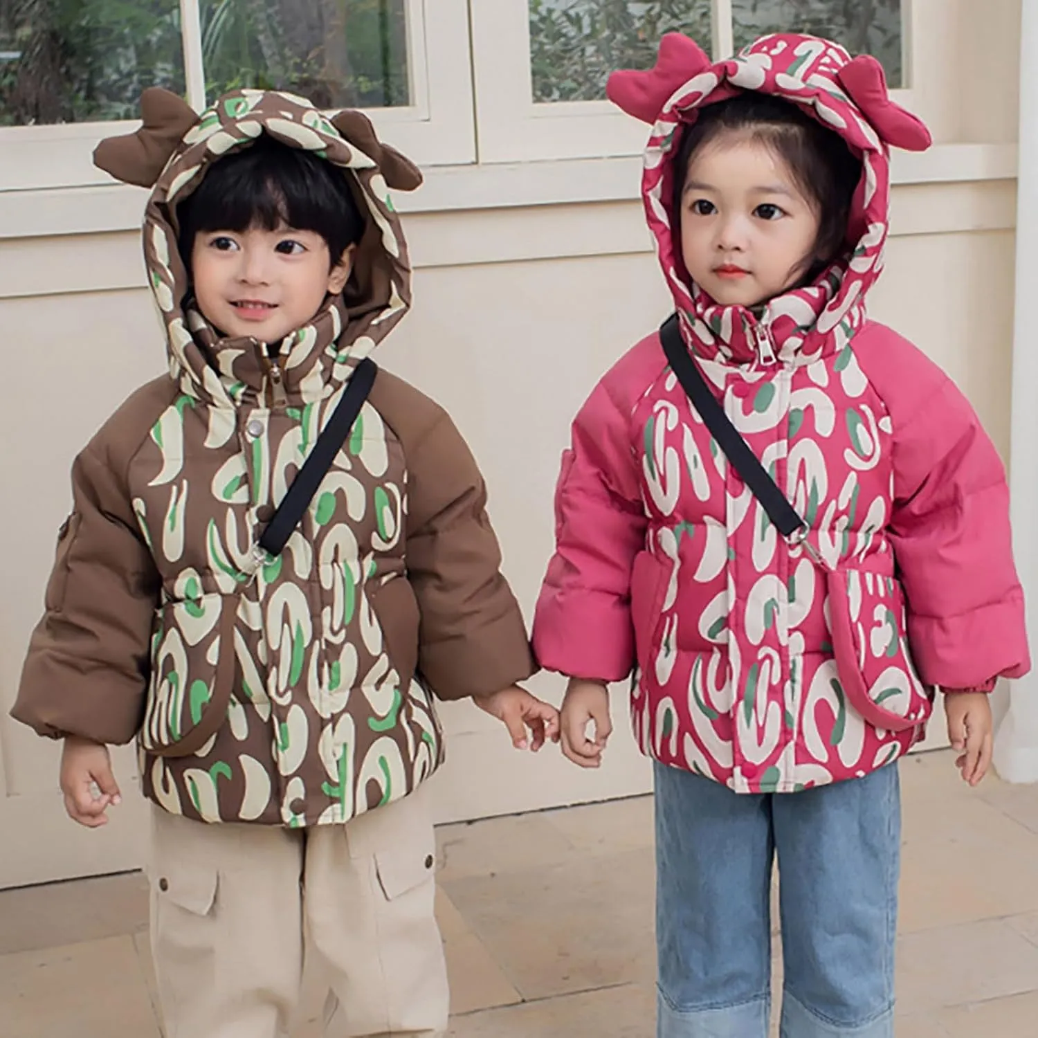 Kids Toddler Baby Girls Boys Winter Warm Thick Solid Cotton Long Sleeve Padded Jacket Coat Fall Winter Coats for Boys