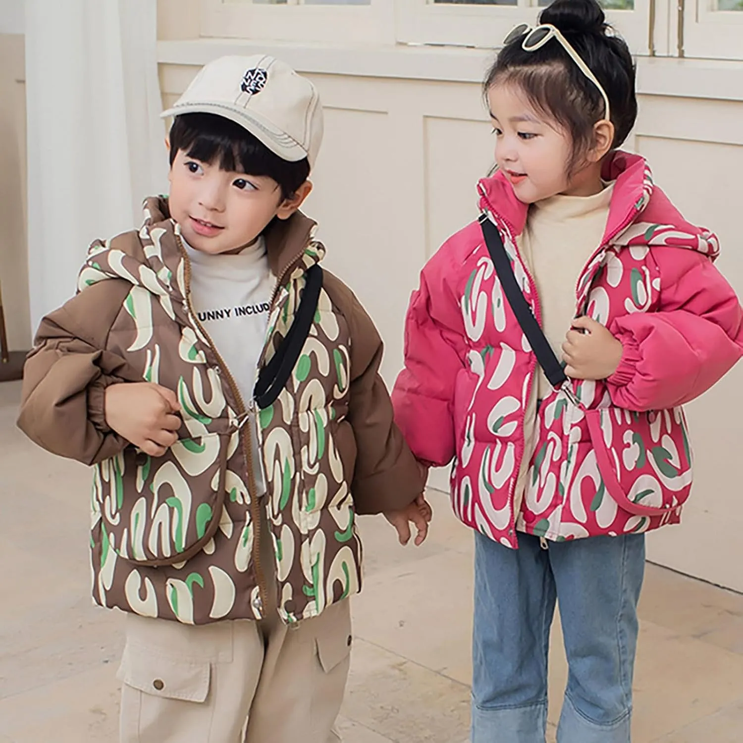 Kids Toddler Baby Girls Boys Winter Warm Thick Solid Cotton Long Sleeve Padded Jacket Coat Fall Winter Coats for Boys